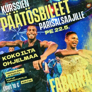 Kurssien päätösbileet parisalsaajille pe 22.5.